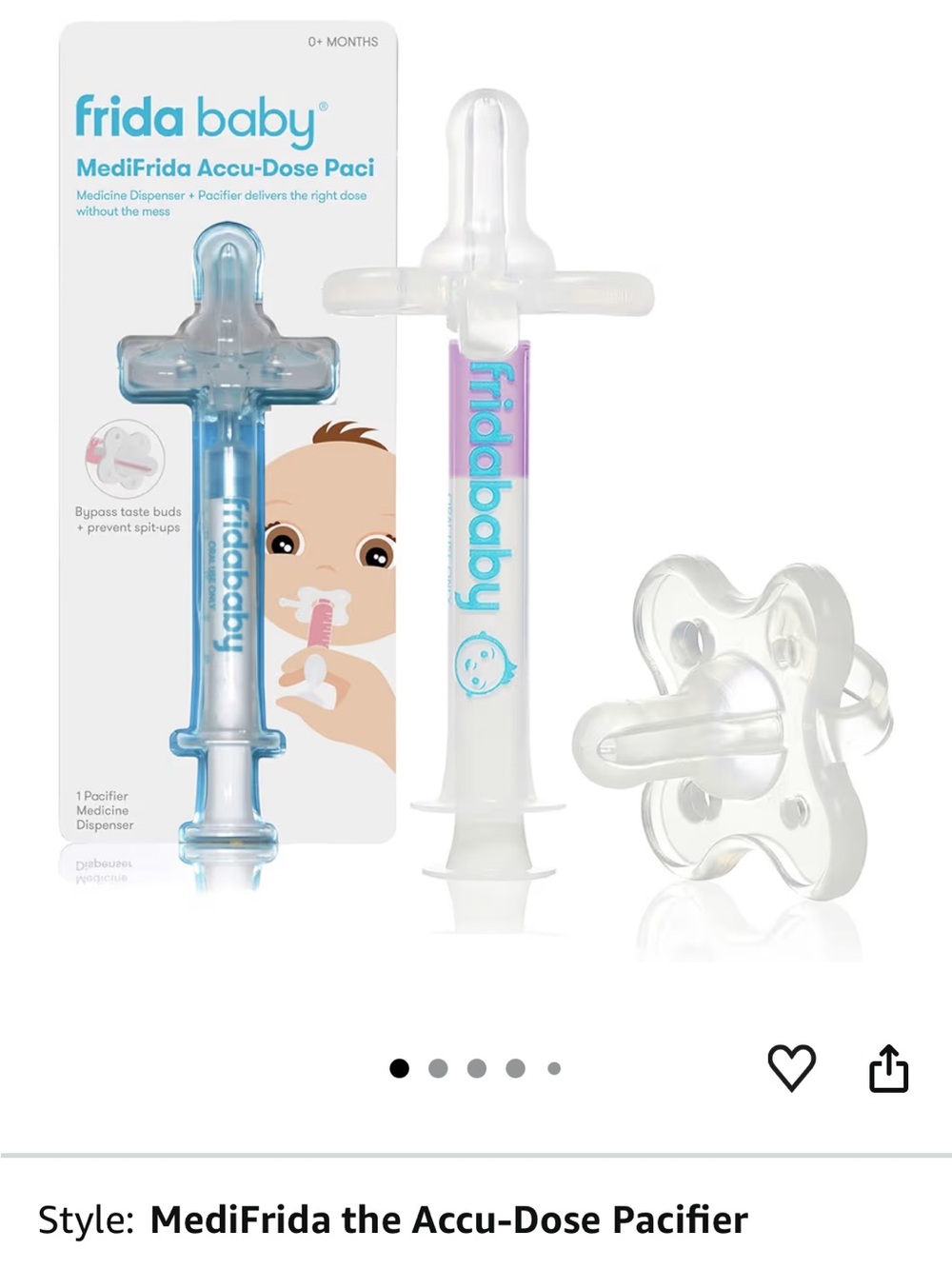 Frida Baby MediFrida Accu-Dose Pacifier - Clear/Light Blue